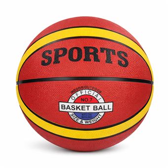 Bola de Basquet com Risca Mile Sport MSQ090 | Castanho + Amarelo - 1