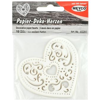 Naperon Papel Meyco 65291 Coracao com 10 - 1
