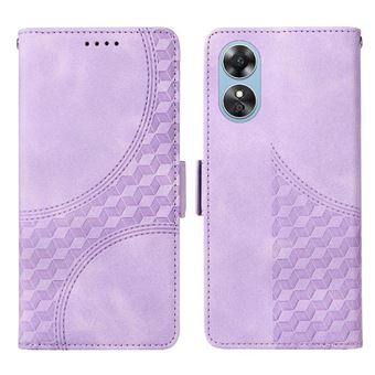 Capa FLOODKING para OPPO A17 4G | Design Acolchoado | Couro PU Premium | Roxo - 1