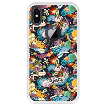 Capa Tpu Hapdey para Iphone X - Xs | Design Padrão de Constelação | Galáxia 5 - Transparente