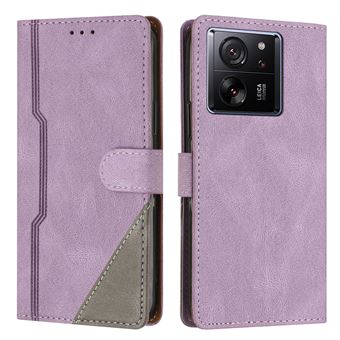 Capa FOXDOCK para Xiaomi 13T/13T Pro | Fecho Magnético | Pele TPU Macia | 3 Compartimentos para Cartões | Função de Suporte | Roxo - 1
