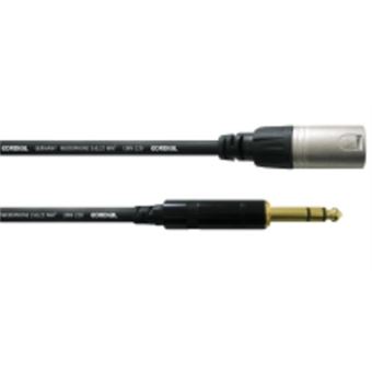cabo de áudio Cordial CFM 3 MV  3 m XLR (3-pin) 6.35mm Black,Silver Preto e Prateado - 1