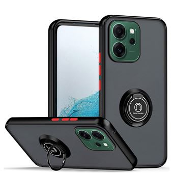 Capa Tumundosmartphone Fosca com Borda Preta e Anel Giratório 360 para Oppo Reno 14 F / 14F 5G - 1