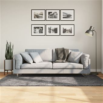Tapete pelo curto vidaXL | macio e lavável HUARTE 120x170 cm | antracite - 1