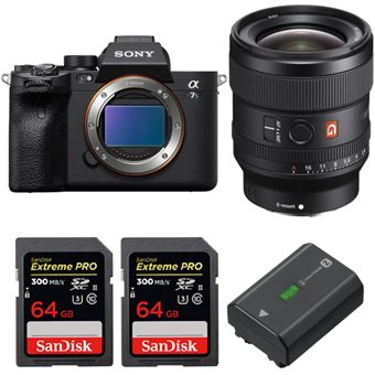 Câmara Sony Alpha a7S III + FE 24mm f/1.4 GM + 2 SanDisk 64GB Extreme PRO UHS-II SDXC 300 MB/s + 1 Sony NP-FZ100 - Preto - 1