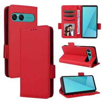 Capa FOXDOCK para Sony Xperia 10 VII | Prova de Choque | Magnética| TPU | Suporte para Cartão | Vermelho - 1