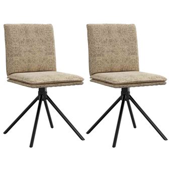 Cadeira de jantar vidaXL | cinza claro Faux Suede Leather - 1