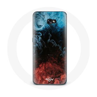 Capa Maniacase para Samsung Galaxy A3 2016 Fundo de Textura Abstrata Vermelho Preto E Azul - 1