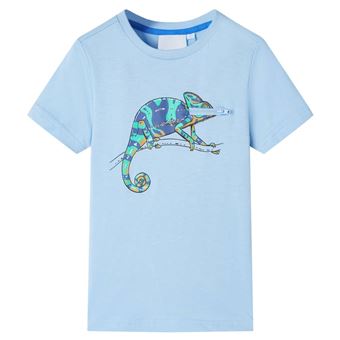 T-shirt para criança vidaXL |  azul-claro 128 | 7 a 8 anos - 1
