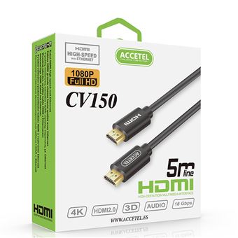 Cabo Accetel CV150 / Extensor HDMI 4K 1080P de Alta Velocidade - Preto - 1