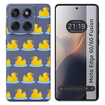 Capa de Silicone Transparente TUMUNDOSMARTPHONE para Motorola Edge 60 / 60 Fusion 5G | Estampa de pato em desenho - 1