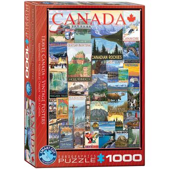 Puzzle Eurographics Travel Canada Vintage Poste | 1000 Peças - 1