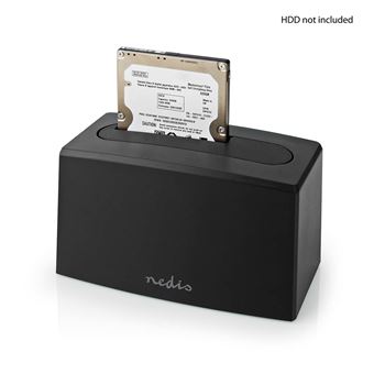 Docking Station para Discos Rígidos Nedis HDDUSB3210BK | Preto - 1
