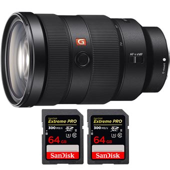 Objetiva Sony FE 24-70mm f/2.8 GM + 2 SanDisk 64GB Extreme PRO UHS-II SDXC 300 MB/s + PDF 15 técnicas para melhorar as suas fotografias - 1