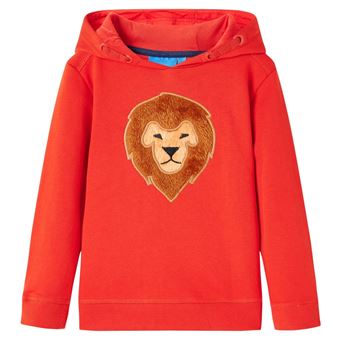 Sweatshirt para criança | vidaXL | com capuz vermelho 92 | 1,5 a 2 anos - 1