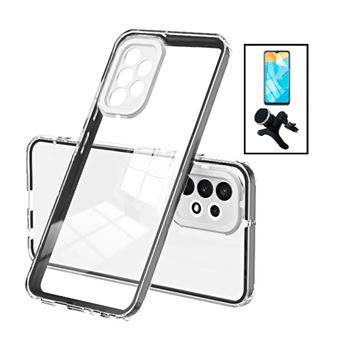 Kit Capa Duplo Airbag Anti-Quedas Proteção de Câmara + Suporte reforçado de Carro Gift4Me para Samsung Galaxy A13 - Transparente - 1