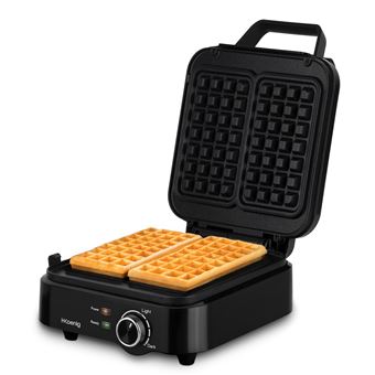Máquina de Waffles Compacta H.Koenig | 2 Placas | 8,5 x 14,5 cm | 1200 W | Preta - 1
