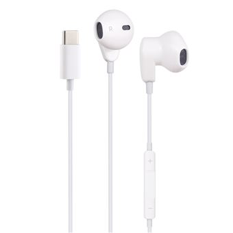 Auriculares com Microfone Skyhe ME 563-T USB Tipo-C - Branco - 1