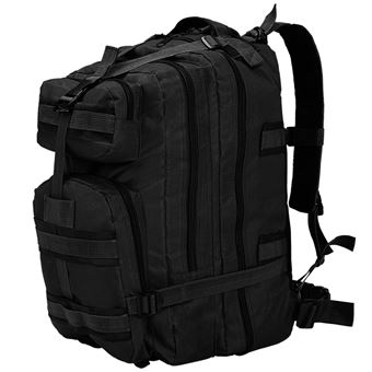 Mochila Estilo Exército vidaXL de 50 L Preto - 1