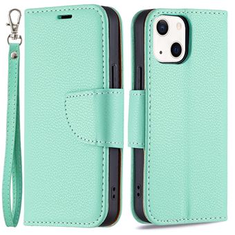 Capa PU + TPU Textura de lichia com teia Verde para iPhone 13 6.1'' - 1