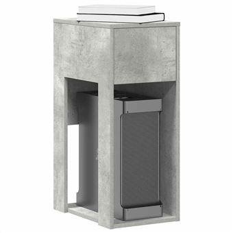 Suporte torre computador com gaveta vidaXL | 30x44x74cm | cinzento cimento - 1