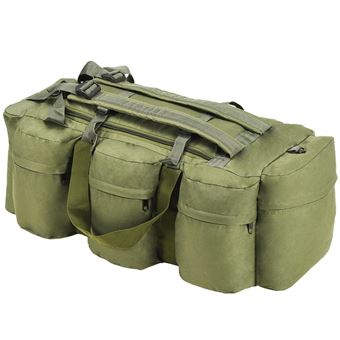 Saco de lona 3 em 1 vidaXL | Estilo militar | 45 L | Verde Azeitona - 1