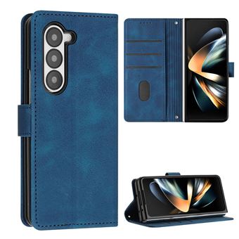 Capa FOXDOCK para Samsung Galaxy Z Fold7 | Pele | Flip | 3 Compartimentos para Cartões | Azul - 1