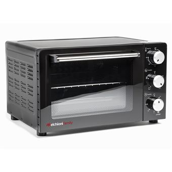 Mini Forno Elétrico de Mesa Melchioni Family Enjoy 31 | 31 L | 1500 W | Ventilado | Grelha e Combinado | Acessórios Incluídos - Preto - 1