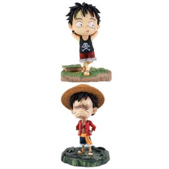 Figura Anime EZII one piece Monkey D Luffy 15 BLACK BROWN Lied Not well 2 em 1 - 1