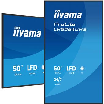Ecrã de Sinalização iiyama LH5064UHS-B1AG | 4K UHD | 50'' | 127 cm - 1