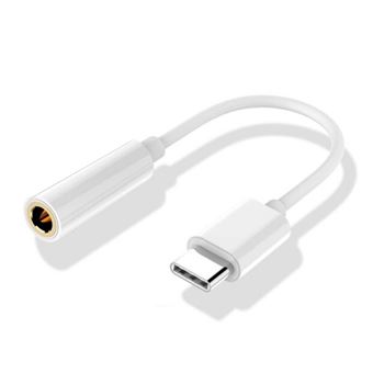 Adaptador Conector Digital COOL | Tipo C para Jack 3,5 mm - Branco - 1