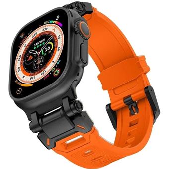 Bracelete Antiimpacto Flexisteel para Apple Watch Ultra 2 - Laranja/Preto - 1