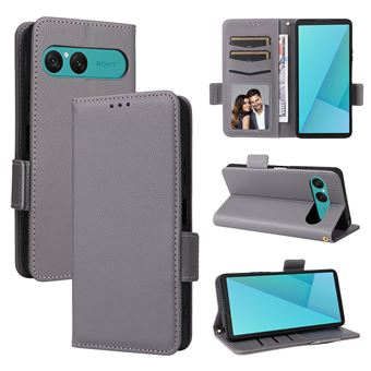 Capa FOXDOCK para Sony Xperia 10 VII | Prova de Choque | Magnética| TPU | Suporte para Cartão | Cinza - 1