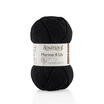 Fio de Lã Rosarios 4 Merino 4 Us | 50G - Preto 7 - 1