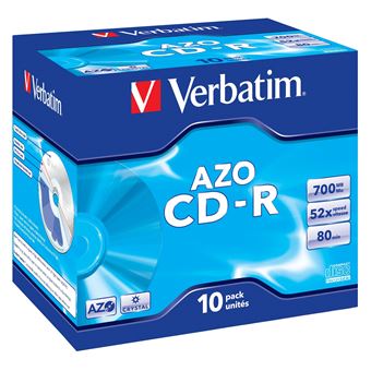 Cd Virgem Verbatim CD-R AZO Crystal - 1