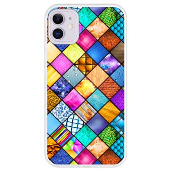 Capa Hapdey para iPhone 11 Design Mosaico Gráfico em Silicone Flexível e TPU - 1