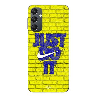 Capa Maniacase para Samsung Galaxy A24 | com logótipo Just Do It azul com frente amarela - 1