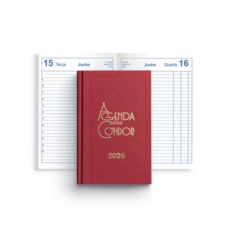 Agenda Diária A6 2026 Firmo Mini Condor Vermelho - 1