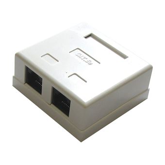 Caixa de Superfície BeMatik para 2 RJ45 UTP Cat.5e - 1