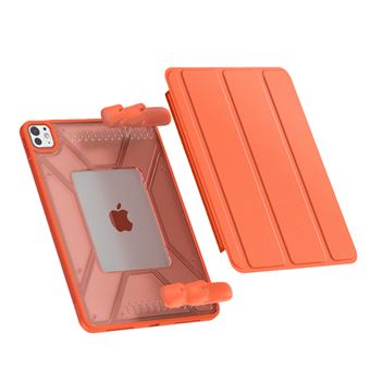 Capa Luckybutterfly para Ipad 2018 Pro 11" | Jogo com Fivela | Laranja | com Película de Vidro Temperado - 1
