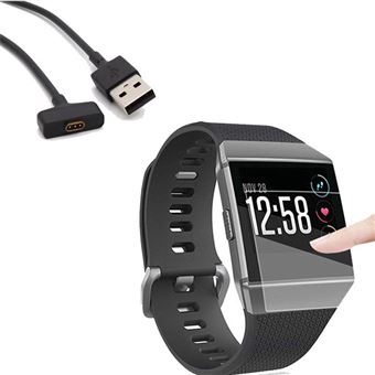 Kit Phonecare Carregador Usb Charger + Película Protectora Ecrã Gel Full Cover para Fitbit Ionic - 1
