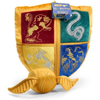 Conjunto 2 Almofadas Pomo de Ouro e Escudo de Hogwarts Harry Potter - 1