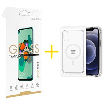 Pack 1 x Película de Vidro Temperado 2.5D + Capa skyhe para Apple iPhone 14 Pro Compatível com Magsafe Magnetic - Transparente Clear - 1
