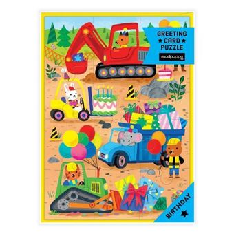 Construction Site Birthday Greeting Card Puzzle - 1