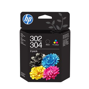 Original HP Conjunto de 2 Tinteiros 302/304 Tricolor/Preto | Preto - 1