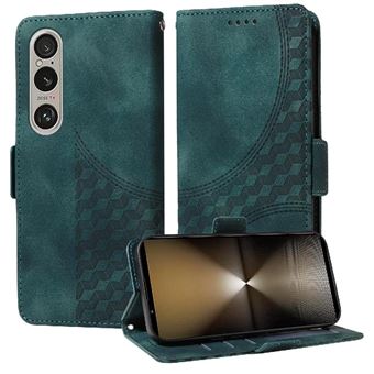 Capa FLOODKING para Sony Xperia 1 VI | Design Acolchoado | Couro PU Premium | Verde - 1
