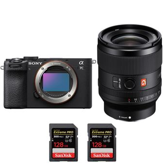 Sony A7C II Preto + FE 35mm f/1.4 GM + 2 SanDisk 128GB Extreme PRO UHS-II SDXC 300 MB/s + PDF MCZ DIRECT - 1