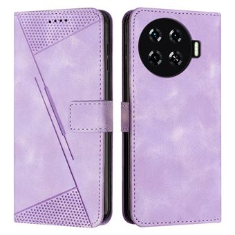 Capa FOXDOCK para Tecno Spark 20 Pro Plus | Pele | Flip | 3 Compartimentos para Cartões | Roxo - 1