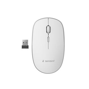 Rato Wireless Gembird MUSW-4B-01-W | 1600 DPI | Branco - 1