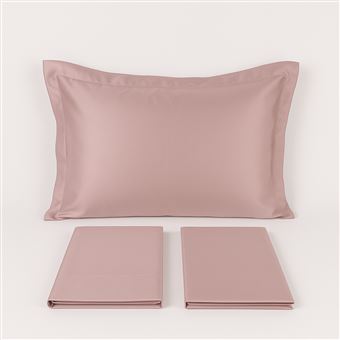 Jogo de Cama Blume for Home | Cetim e Algodão | Casal-160 | em Rosa - 1